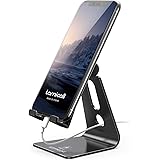 Adjustable Cell Phone Stand, Lamicall Desk Phone Holder, Cradle, Dock, Compatible with All 4-8'' Phones, Office Accessories, 