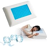 macinso Gel Cooling Pillows for Sleeping, Cooling Memory Pillows for Side Back Stomach Hot Sleepers, Gel Layer Provides Coolness Luxury Memory Foam Pillow for Neck and Shoulder 1Pcs