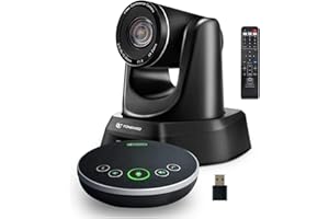 Conference Room Camera System AI Auto-Tracking, Video and Audio Conferencing System 1080P 60fps 3X Optical Zoom AI Auto-Track