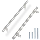 Knobonly 5 Pack Modern Drawer Pulls Brushed