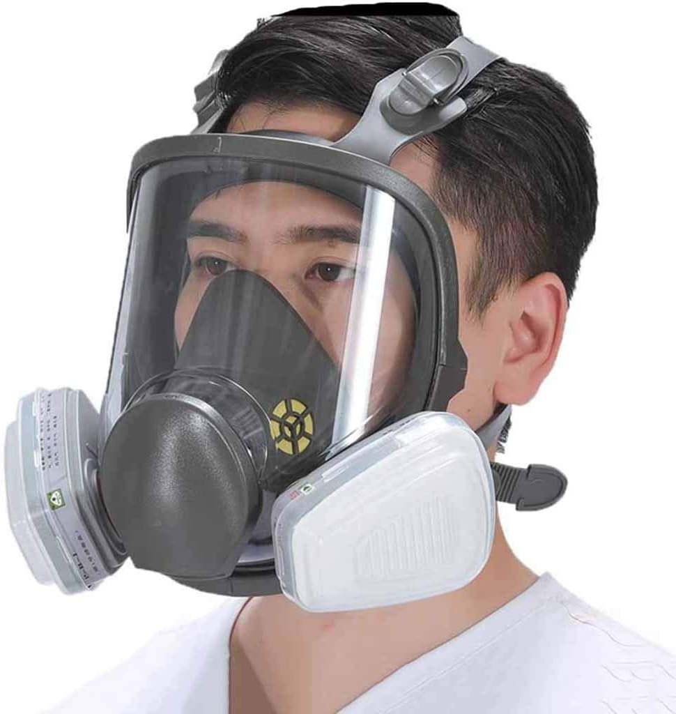 Cuthf Full Face Respirator Mask Reusable Eye Protection Skull Protection Mask for Painting,Particulate,Chemicals,Machine Polishing,Welding And Other Work Protection