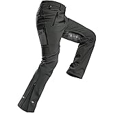 Moosehill Mens Snow Ski Pants: Fleece Lined Softshell Waterproof with Vents & 4 Zip Pockets for Thermal Winter Outdoor