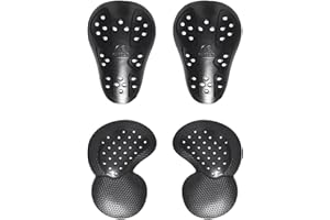 CTBQiTom CE Armor Level 2 Knee and Hip Protector Pads for Motorcycle Pants Jeans Replacement Black 4pcs