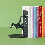 Balvi Metal Bookend Bicycle Kick Black Soccer Player Design view 3
