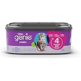 Litter Genie Jumbo Refill |Up to 4 Months of Supply|Odor control cat Litter Bags |Compatible with Standard, Plus, Style and X