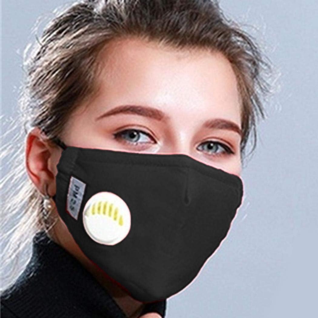 kaimu Dust Mask PM2.5 Activated Carbon Filter Adult Children Masks with Valve Adult Helmets Protective Mask Face Cover