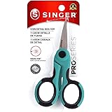 SINGER 00557 4-1/2-Inch ProSeries Detail Scissors with Nano Tip, Teal