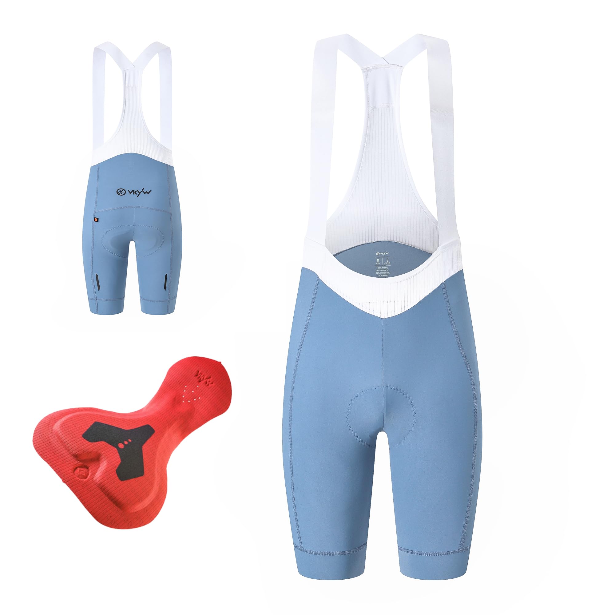 Photo 1 of YKYWBIKE Cycling Bibs Women - Italian Elastic Interface Padded Bib Shorts Road Bicycle Breathable Tights Riding for 7 Hours