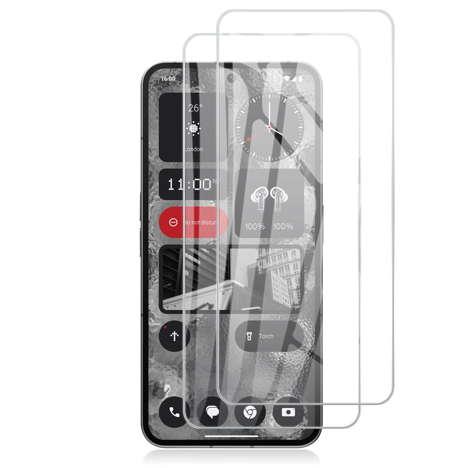 HeeYeal [2 Pack Tempered Glass Screen Protector for Nothing Phone 2a 5G, Anti-Scratch, Case Friendly, Fingerprint Support, No-Bubble, 9H Hardness, Ultra HD Glass Protective Film for Nothing Phone 2a