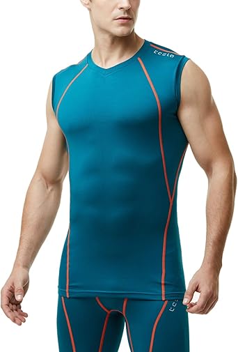 V neck sleeveless compression shirt Clearance