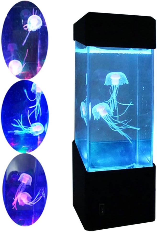 Jellyfish Lamp Electric Jellyfish tank Aquarium - LED Fantasy Jellyfish Lamp Color Changing Mood Lamp - Home Decoration Magic Lamp for Gift (Multi-color)