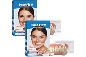 JUNERAIN Silicone Reline Denture Set, PerfectFit Denture Silicone Reline Kit, Silicone Reline Kit for Dentures, Soft Denture Reline Kit, Thermoplastic Denture Adhesive for Men Women(2pcs)