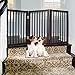 WELLAND Wood Freestanding Pet Gate Espresso, 54-Inch Width, 30-Inch Height (No Support Feet)
