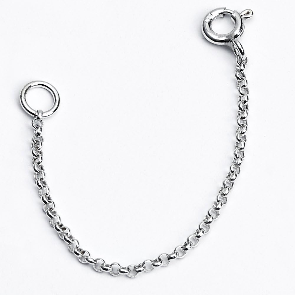 Belcho USA 925 Sterling Silver 2" 3" 4" 5" 6" Thin 1mm Dainty Necklace Extender Chain