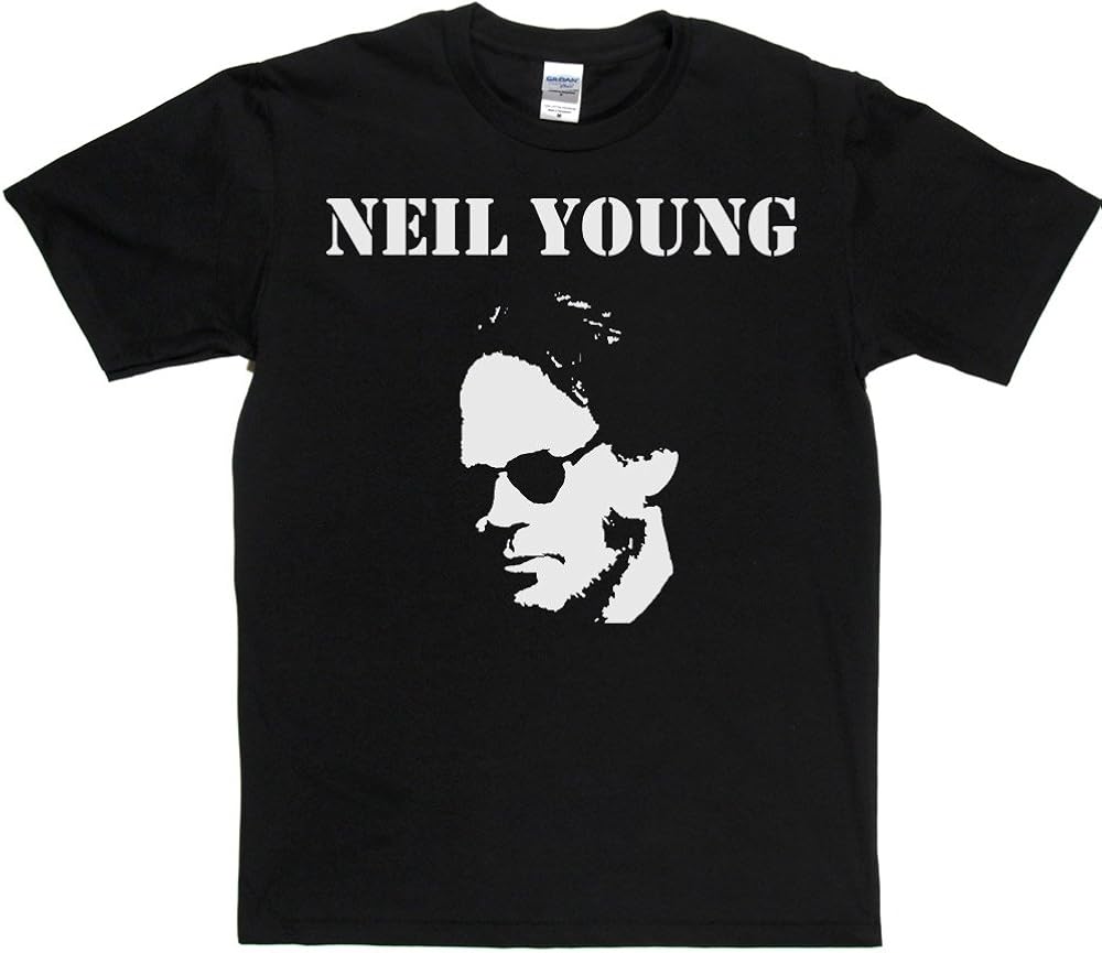 Neil Young 1 Canadian Singer 1960s 60s Rock T-Shirt: Amazon.co.uk: Clothing