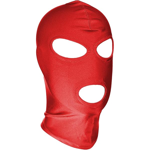 Black Spandex Open Mouth Hood - Adult Gimp Mask Costume Accessory