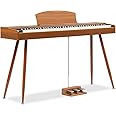 Ktaxon 88 Key Keyboard Piano Weighted Action Electronic Keyboard Piano, Digital Piano with 3-Pedal Unit, Removable Music Stand, Stereo Headphones, Compact Design and MIDI Connection(Natural)