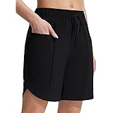 baleaf Women's 7'' Long Board Shorts High Waisted Swim Shorts Modest Swimsuits with Pockets Quick Dry UPF50+