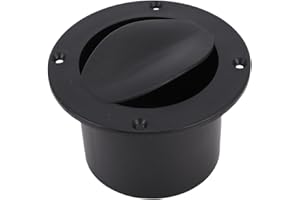 Acouto Boat Livewell Vent Marine Black Louvered - Improved Airflow Boat Marine Round Outlet Vent Pontoon - Sports & OutdoorsS