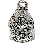 Bravo Bells - Motorcycle Lady Rider Biker Bell Accessory or Key Chain for Luck - Made in the USA