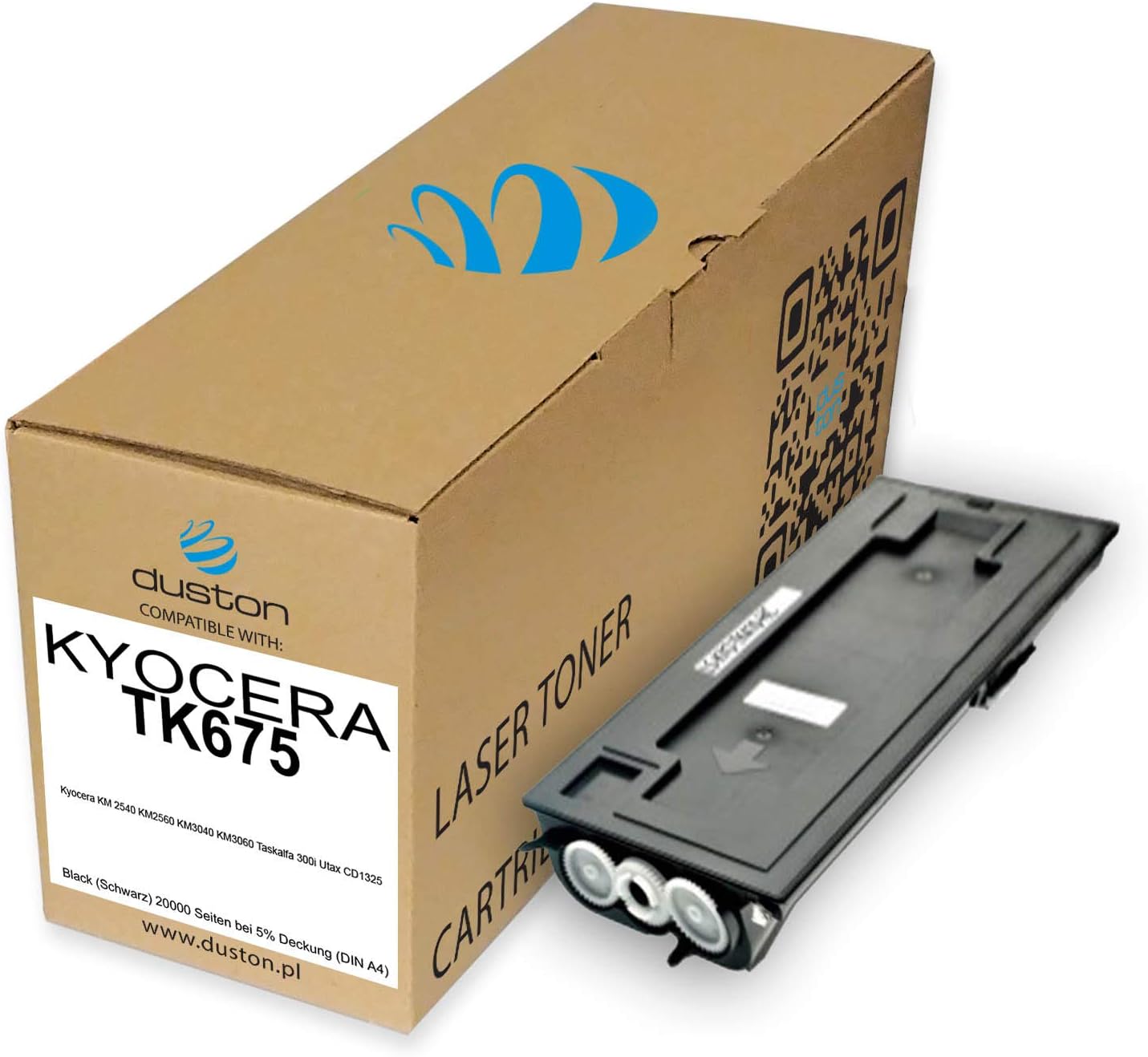 duston TK675, TK-675 Black Toner Compatible with Kyocera KM2540 KM2560 KM3040 KM3060 300i - Image 3