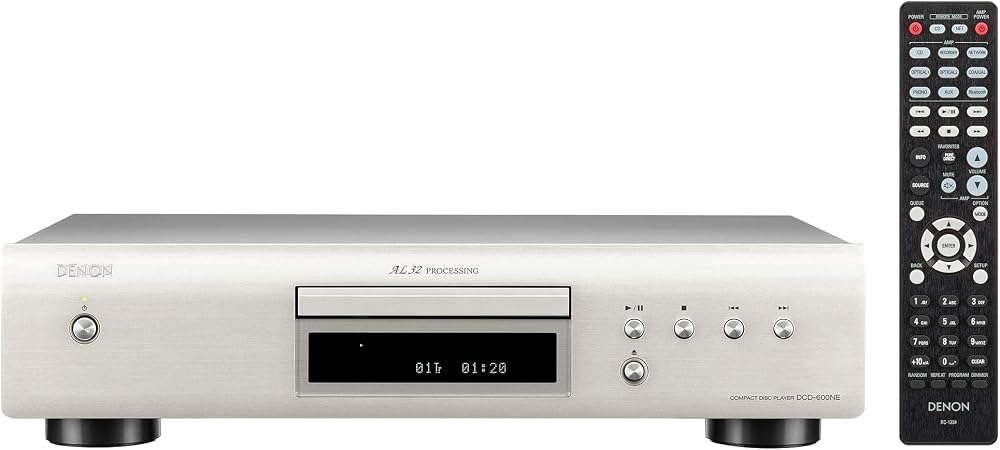 Denon DCD-600NE CD Player HiFi AL32 Processing Optical Output Silver