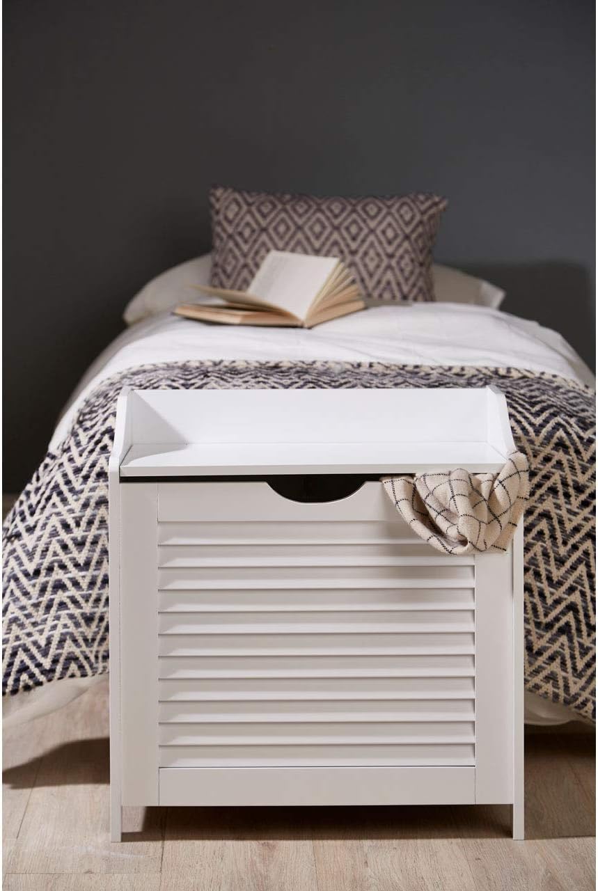 Premier Housewares Laundry Storage Cabinet, 53 x 51 x 36 cm - White, H53 x W51 x D36cm - Image 5