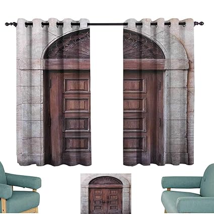 Amazon Com Paradisedecor Rustic Thermal Insulated Drapes Arched