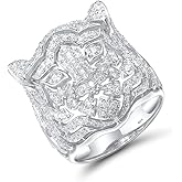 Santuzza 925 Sterling Silver Animal Ring Cubic Zirconia Rings