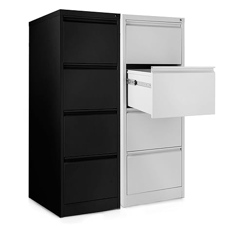 Office Marshal 4 Drawer Filing Cabinet Steel 46 W X 60 D X 131