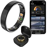 Smart Ring for Women Men, Fitness &amp; Health Tracker with Heart Rate, Blood Oxygen, HRV, Stress, Sleep &amp; Step Tracking, 5ATM Waterproof Smart Ring for iPhone &amp; Android, No Subscription Fee
