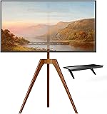 PUTORSEN Premium Wood Easel TV Stand, Adjustable TV