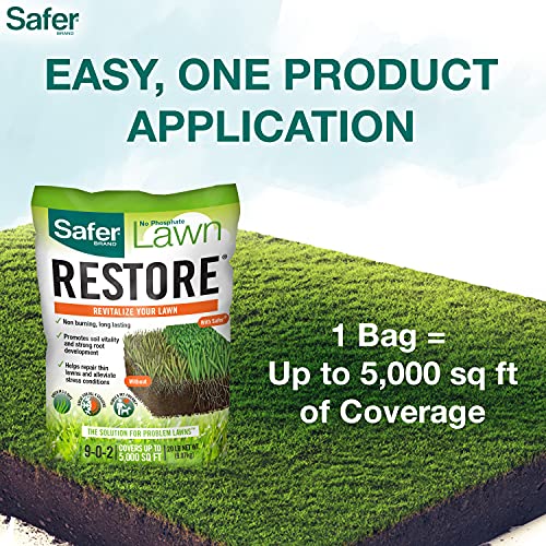 Safer Brand 9335SR Lawn Restore Natural Lawn Fertilizer NonBurning
