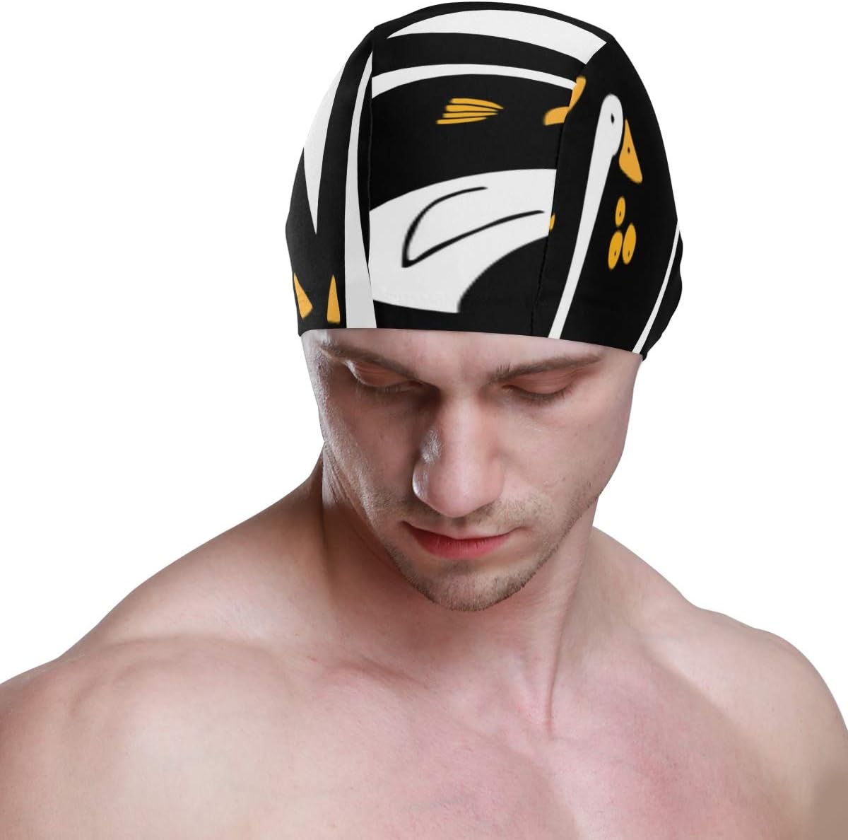 THKDSC Girls Swim Cap Funny Goose Family Carton Swim Cap