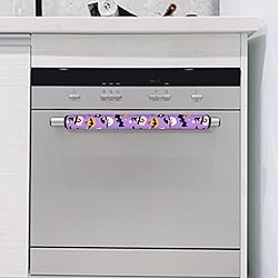 ASQVTIFE Black Cat Fridge Handle Covers Set of