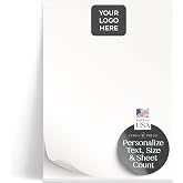 Curio Press Personalized Stationery Notepads for Women &amp; Men, Your Logo Pad | 50 or 100 Sheets, Logo &amp; Brand Name Custom Notepad, Personalized Stationary Line or Unlined, Memo Pads, Daily To Do List