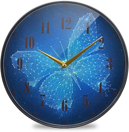 Amazon Co Jp 丸い壁時計 英語ブルドッグ ホームスクールオフィス用ハンギングクロックデスククロック装飾時計 ホーム キッチン