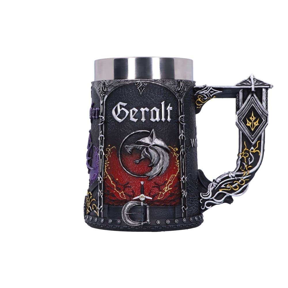 Nemesis Now Officially Licensed The Witcher Trinity Tankard, Black, 15.5cm