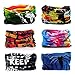 6pcs Seamless Sport Bandana Headband Versatile 16-in-1 Stretchable Headwear Headwrap Sweatband Magic Scarf, Neck Balaclava, Helmet Liner, Tube Mask for ATV/UTV Riding UV Resistance Casual Yoga