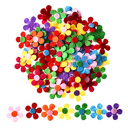 Sumind 100 pieces felt flowers fabric flower embellishm…