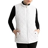 ROSE LETTER Women's Vest, Quilted Puffer Water-Resistant Zip With Pockets