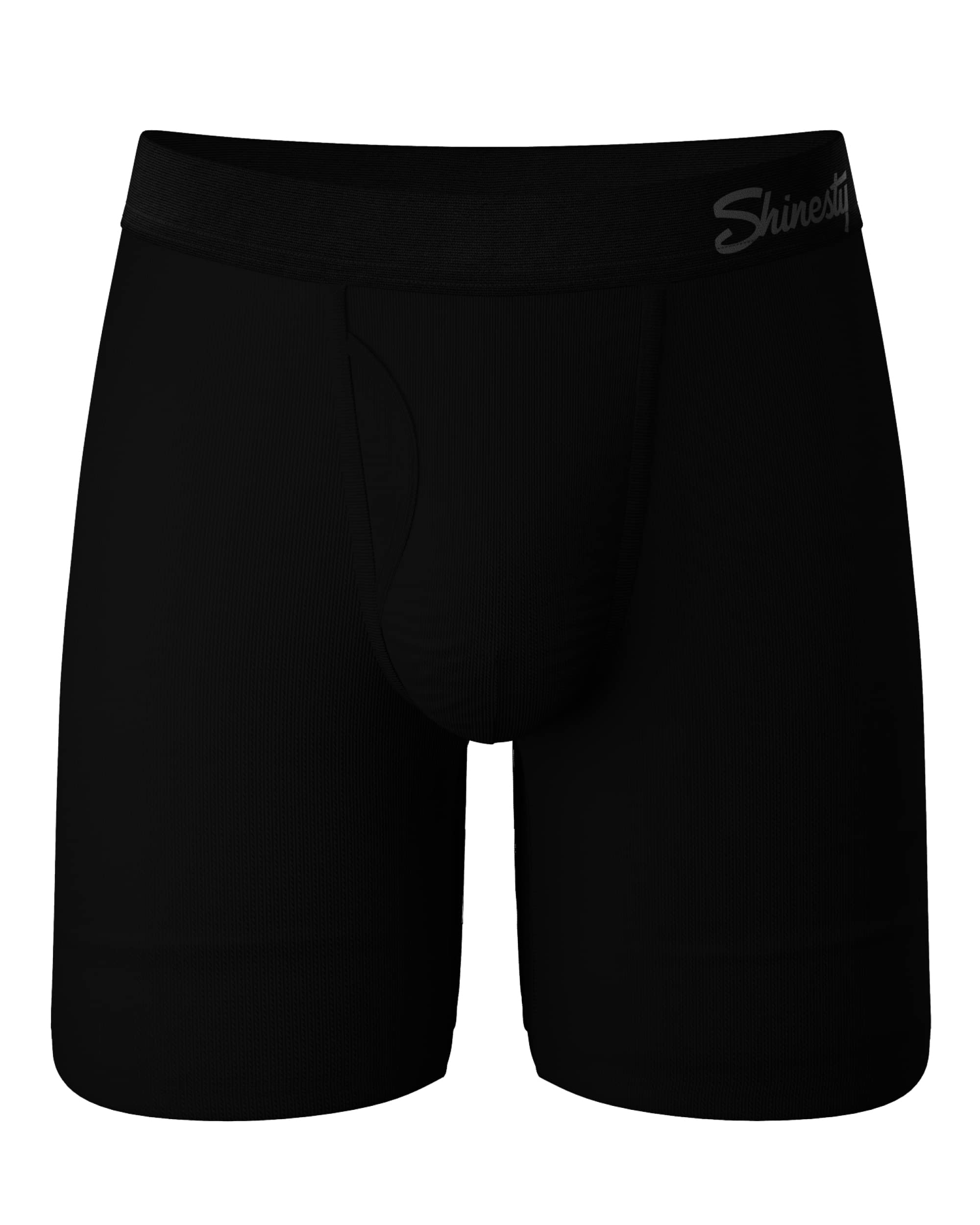 Photo 1 of Shinesty Hammock Support Underwear for Men | Long Leg Boxer Briefs | US XL Black