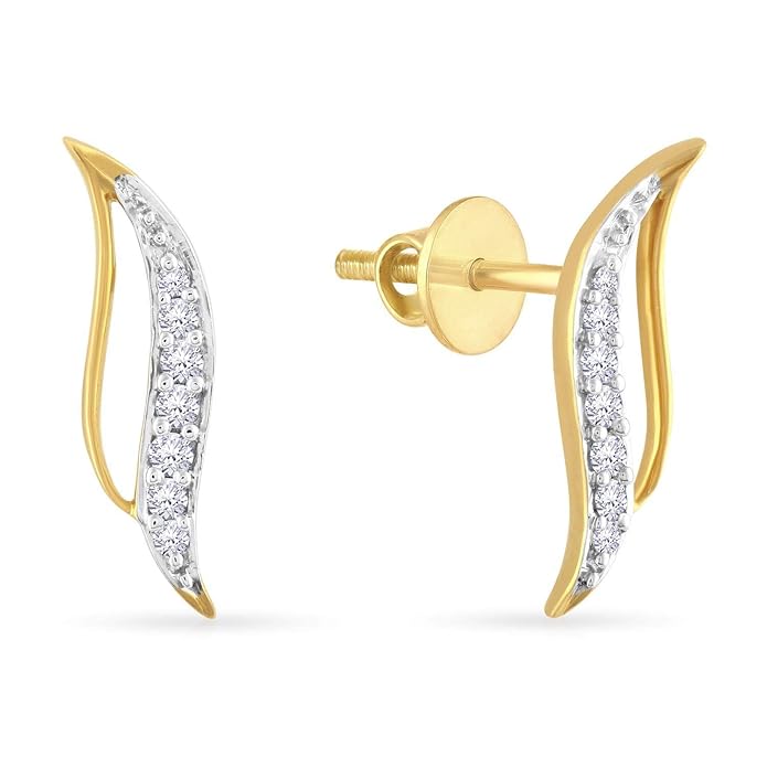 Buy Malabar Gold and Diamonds 18 KT Yellow Gold and Diamond Stud
