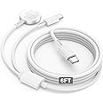 for Apple Watch Charger, iPhone and Watch Charger 2 in 1 USB C Cord 6FT iWatch Magnetic Fast Charging Compatible for Apple iW