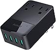 AUKEY Wall Charger with 2 Outlets and 4 USB Ports 30W USB Charger for Smartphones, Tablet, Laptop and More, ETL Certified