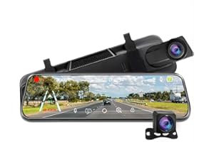 10'' Mirror Dash Cam for Ford F-150/F150 2015 2016 2017 2018 2019 2020 2021 2022 2023 2024, Night Vision 2K+1080P 32G Full To
