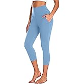 Aoliks Leggings with Pockets for Women - High Waist Tummy Control Yoga Pants Running Gym Workout Dance Pants
