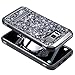 UARMOR Case for Samsung Galaxy S8 Plus / Galaxy S8+, Luxury Glitter Bling Rugged Shockproof Dirtproof Stand Hybrid Slim Sparkle Shiny Faux Leather Chrome Hard Case Cover, Black