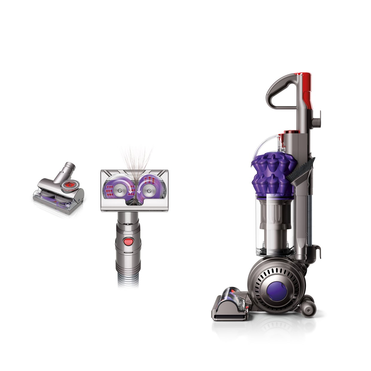 Dyson DC50 Animal Compact Upright Vacuum Cleaner, Iron/Purple Corded