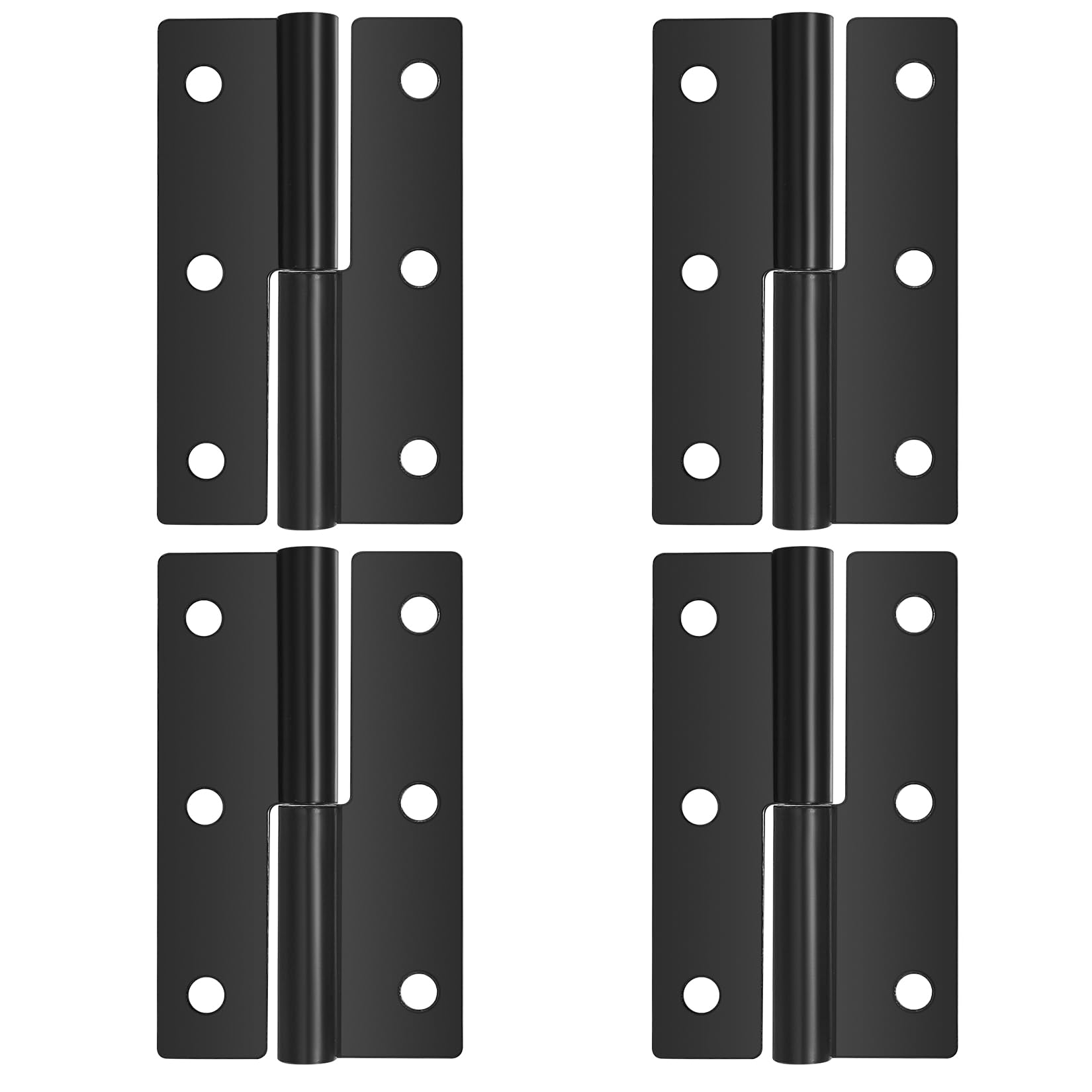 Pack of 4 Door Hinges, Removable Hinge, Lifting Hinges, 62 x 37 x 1.5 mm, Removable Door Hinges Foldable, Removable Hinges for Indoor, Exterior Doors, Furniture, Industrial Cabinets